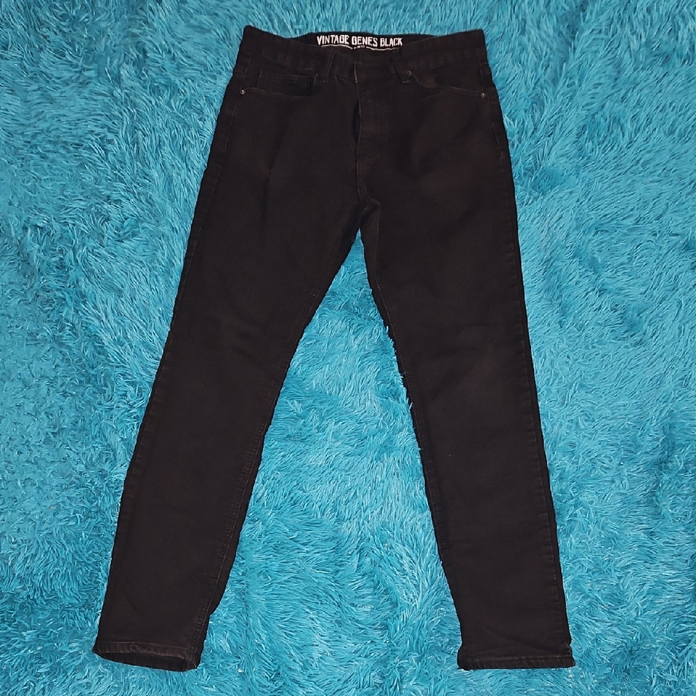 Vintage Genes Black Skinny Jeans for Men